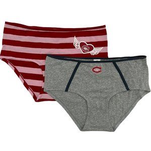 NHL | Women's Boycut Underwear | Canadiens | Red & Grey | XLarge